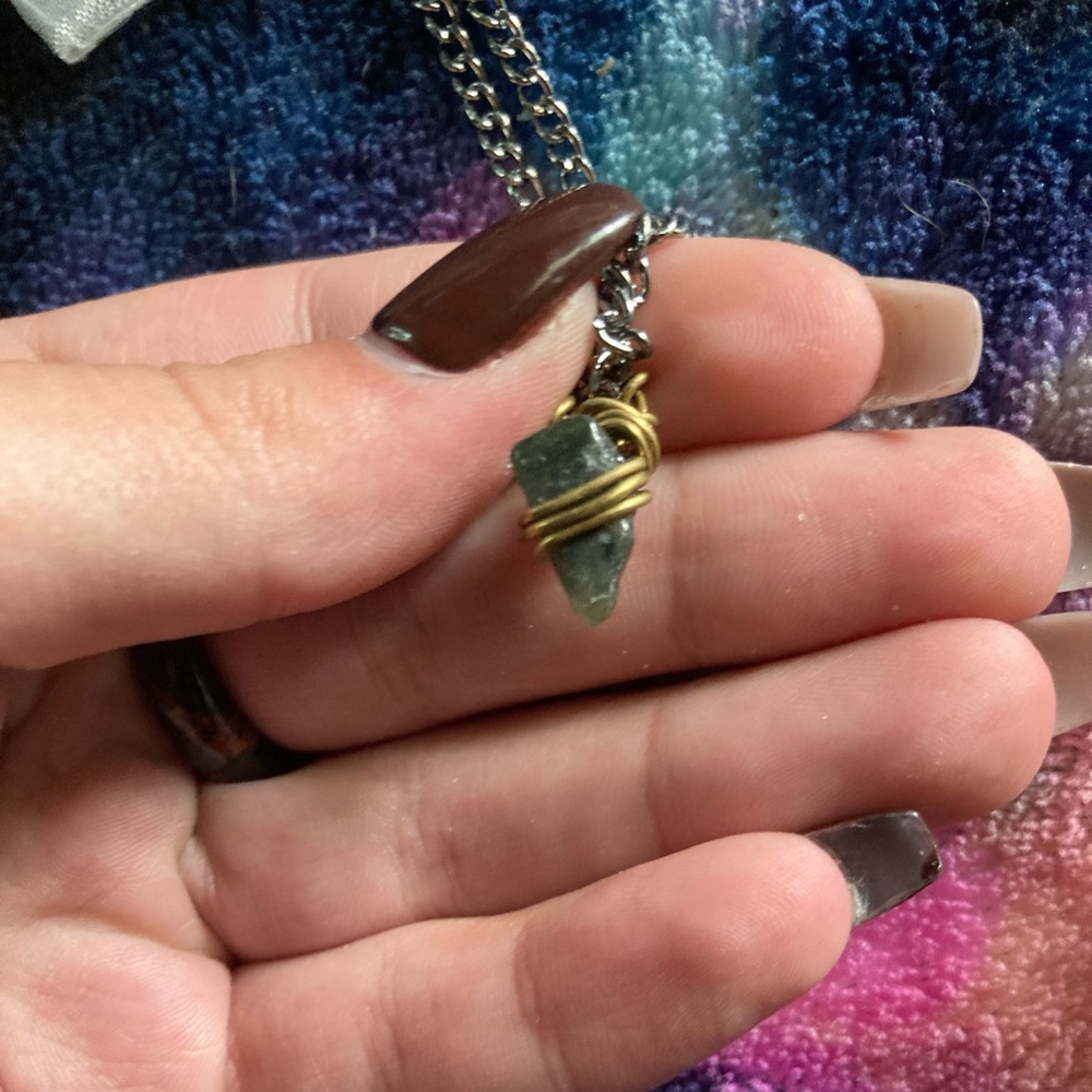 Custom Handmade Crystal Necklace - Moss Agate❤️🔮🧿